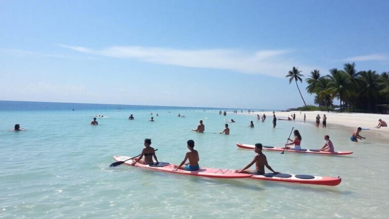 Actividades acuáticas en playas tranquilas para todos